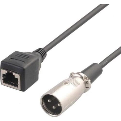 LBSC 3 Pin XLR Male to RJ-45 RJ45 Female Adapter Converter Extender Extension Cable Wire Cord - 6 inch