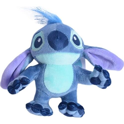 Lilo Y Stitch Disney Plush Toys Keychains For Backpacks 14cm Key Pendant Women In The Car Anime Things Dolls Girls Wholesale