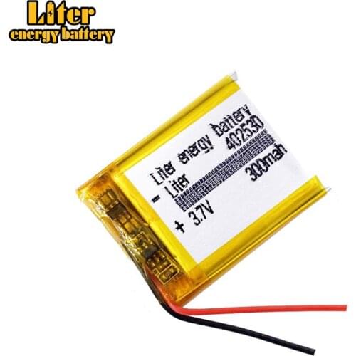 3.7V 300mAh 402530 Lithium Polymer li ion Rechargeable Battery For Car GPS vehicle traveling data recorder MP3 MP4 Speaker PSP