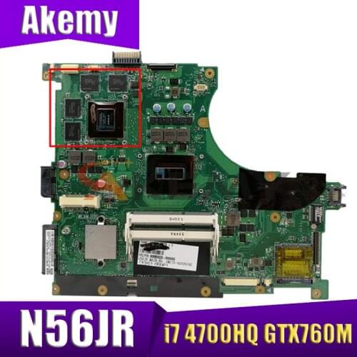 N56JR Motherboard i7 4700HQ GTX760M For ASUS N56J G56J G56JR laptop Motherboard N56JR Mainboard N56JR main board EDP