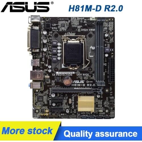 ASUS H81M-D R2.0 original motherboard DDR3 LGA 1150 mSATA USB2.0 USB3.0 for I3 I5 I7 16GB H81 Desktop motherborad
