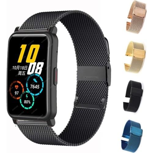 Metal mesh belt Milanese Strap For Huawei HONOR Watch ES Smartwatch Wrist Band Bracelet Replace Watchband