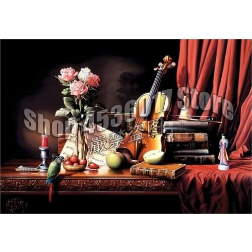Music Literature Still Life Diamond Painting Cross Stitch Diamond Embroidery Diy Diamond Mosaic Love Full Rhinestones Gift Art
