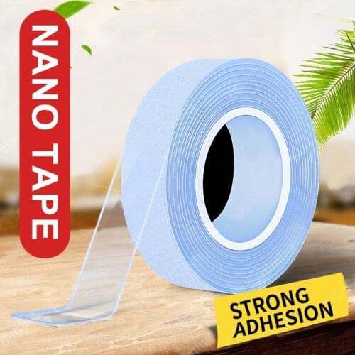 Nano Tape Double Sided Tape Transparent Non Marking Reusable Waterproof Wall Sticker Household Washable Multifunctional Tapes