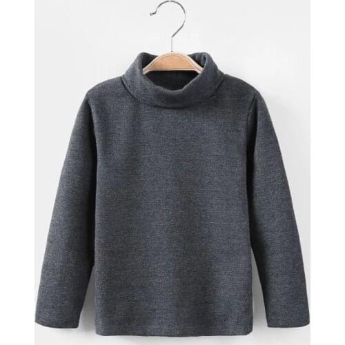 New 2020 Autumn Winter Boys Girls Kids Fashion Solid T Shirt Tops Children O-neck Long Sleeve Warm Casual T-shirts Sweatshirt