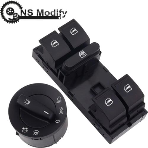 Headlight Window Control Switch Button Power Window Switch For Volkswagen Jetta mk5 golf 5 6 Tiguan Passat B6 CC Caddy Touran