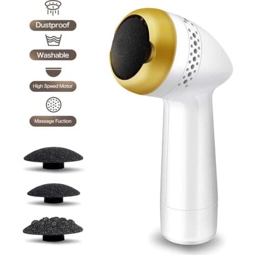 Rechargeable Electronic Foot File Electric Feet Callus Removers Portable Pedicure Tools with 3 Rollers Callous Remover Kit