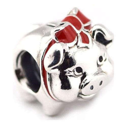 Authentic 925 Sterling Silver Piggy Bank Charms Beads DIY Jewelry Making Fits Pandora Bracelet Wholesale