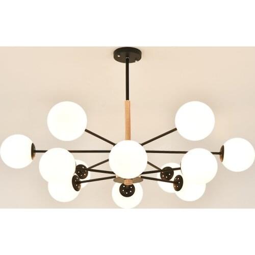 Ceiling Chandelier Modern Glass Lamp shade Chandelier Light Nordic Dining Room Kitchen Hanging Lustre Lighting retro modern