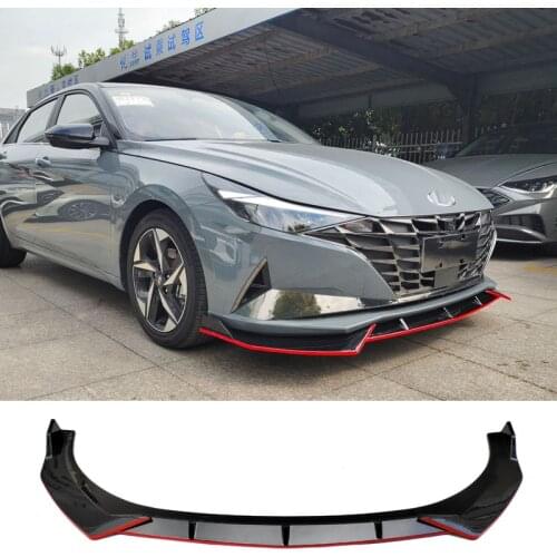Front Bumper Splitter Lip Diffuser Spoiler Skirt Body Kit Decorative Strip Shovel for Hyundai Elantra CN7 2020 2021