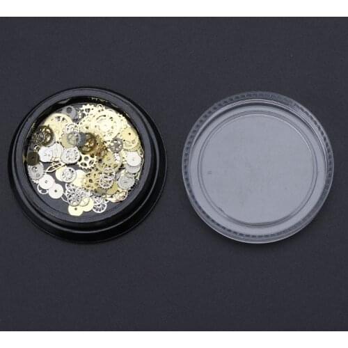 120Pcs Mixed Steampunk Cogs Gear Clock Charm UV Frame Resin Jewelry Fillings DIY