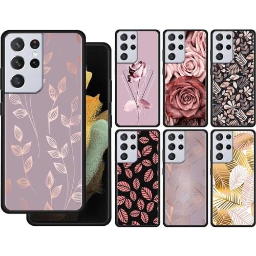 Hot Flower Leaf Case For Samsung Galaxy S21 S20 UltrA S21 S20 FE S10 S9 S8 Plus S7 Edge S10Lite S10e Shell Cover Silicone