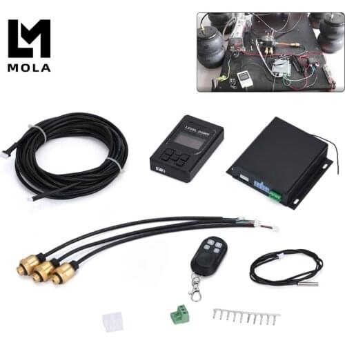 Universal Car Air Ride Suspension Electronic Control System With Pressure Sensor Support Bluetooth Remote Wire Control