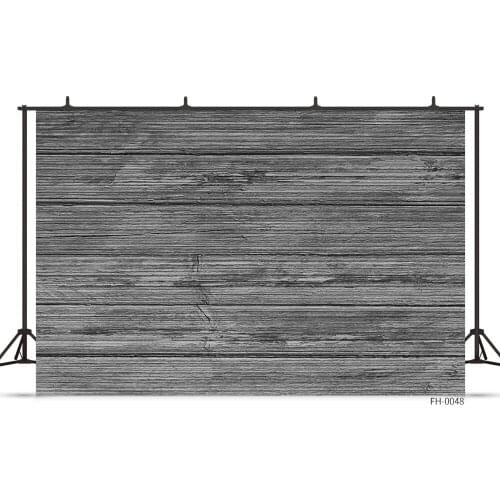Gray Dark Wooden Plank Board Wood Vinyl Backdrops Baby Food Newborn Portrait Photocall Backgrounds For Photo Studio Photography