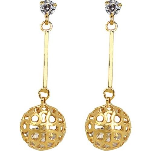 Vintage Jewelry Exquisite Jingle Bell Earrings top grade zircon earrings stud for women Fashion jewelry Er044