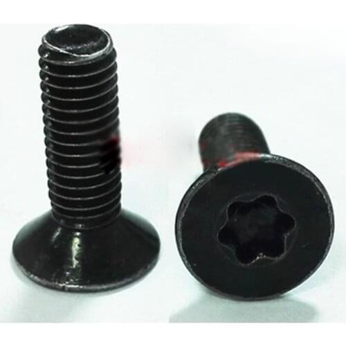 M2x4mm Torx Screw Flat Head Screws T & TX DIN965 Countersunk Six stars Carbon steel Bolts Black 30pcs