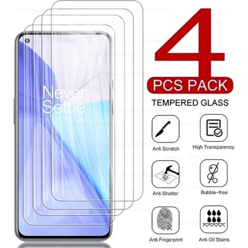 4pcs full cover protective glasses for oneplus 9r 9 8t nord n10 n100 oneplus9r oneplus9 scratch-resistant screen protectors film