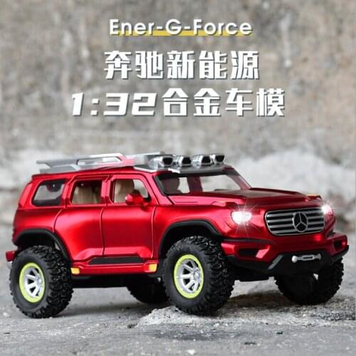 1: 32 BENZ New Energy Automobile Alloy Car Model Sound Light Return Force Children Toy Boy Birthday Christmas Gift Red