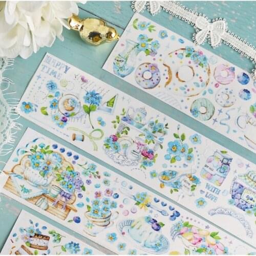 1 Loop Blue Hedgehog House Masking Tape Paper New Special Oil Journal