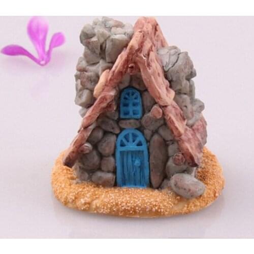 1Pcs Mini Small House Cottages DIY Micro Landscape Ornament Garden Bonsai Decor Resin Crafts Figurines Decoration
