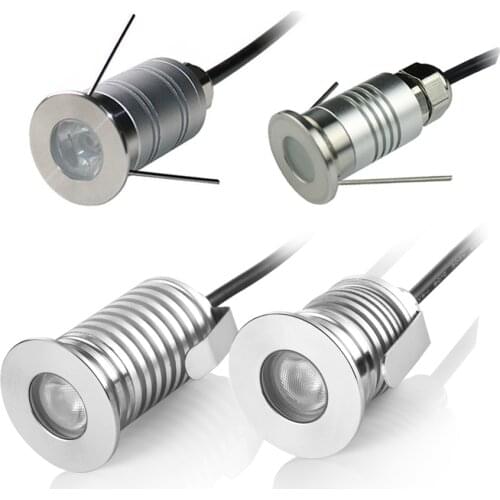 1W 3W LED Recessed Underground Light IP67 Outdoor DC12-24V Recessed Deck Lamps Garden Ground Square Landscape Pathway Lighting