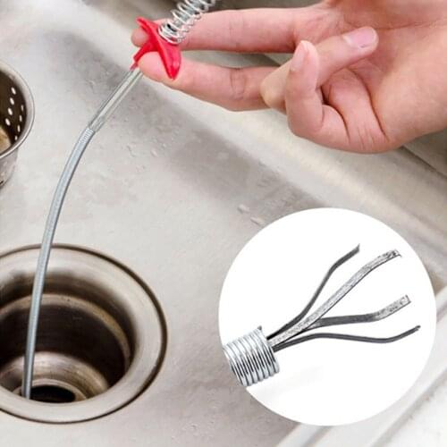 160CM spring tube dredge tool drain snake drain cleaning stick clogging remover cleaning tool household kitchen sink Tool