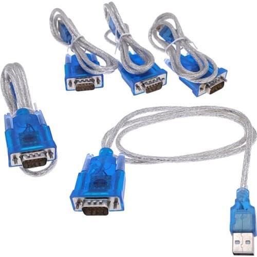 2Pcs CH340 USB to RS232 Serial Port 9Pin Total Length 80cm DB9 Cable Serial COM Port Adapter Convertor Support Windows 7