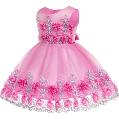 2020 new fashion childrens clothing Dress pink baby princess baby dress