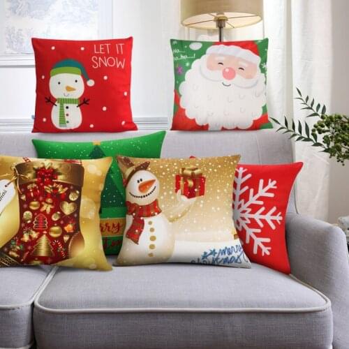 4PCS Merry Christmas Pillow Covers Super Soft Plush pillow Covers Home Decorative Throw Pillow Cases for Living Room Bed