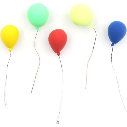 5Pcs/Set 1:12 Dollhouse Balloon Miniature Dolls Toys Mini Model Toys Dollhouse Model Accessories Random Color