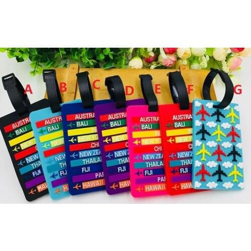 Plane Logo Anime Travel Accessories Luggage Tag Suitcase ID Address Portable Tags Holder Baggage Label Gifts New