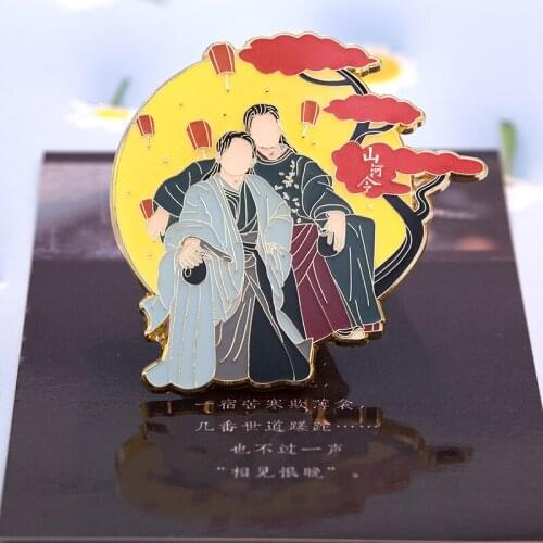 Anime WORD OF HONOR Zhang Zhehan Wen Kexing Zhou Zishu Metal Itabag Collection Toys Badge Pin Cartoon Brooch Pin Bags Gift