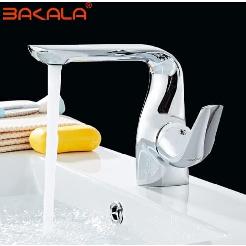 Hot Sale Nickel Brushed Bathroom Faucet Brass Single Handle Hot & Cold Bathroom High Sink black Faucet chrome Basin Tap