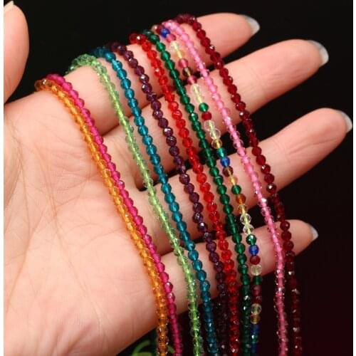 Natural Stone Beads Red Small Loose Faceted Crystal Beads for Necklace Bracelet Jewelry Making DIY Crafts Gift