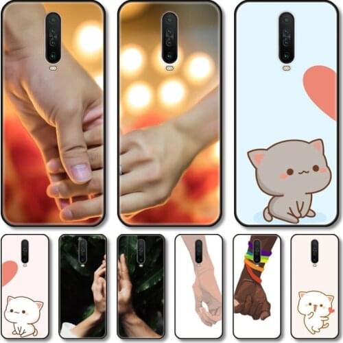 Love couple Phone Case For Redmi 10 9 8 7 6 GO S C T PRO Note 5G Black Cover TPU