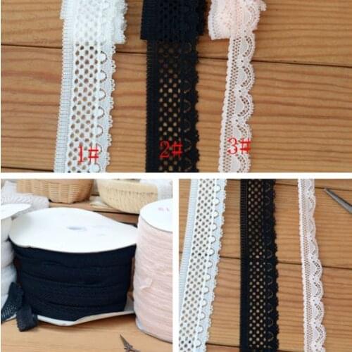5 Meters Elastic Lace Trim Ribbon Ivory Black Pink Stretch Lace Fabric Sewing Supplies Crafts DIY Underwear Lingerie Accessories