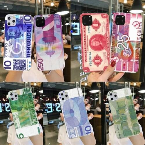 Netherlands Dutch Guilder money DIY Painted Bling Phone Case for iPhone 11 pro XS MAX 8 7 6 6S Plus X 5S SE 2020 XR cover
