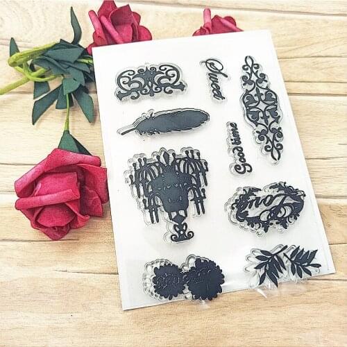 Hot selling chandelier transparent clear stamp / silicone seal roller stamp DIY scrapbook album / card production