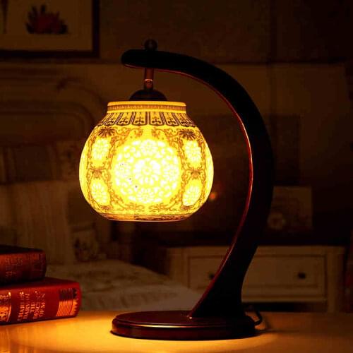 China Antique Living Room Vintage Table Lamp Porcelain Ceramic Table Lamp wedding decoration art deco table lamp