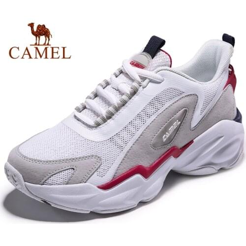 CAMEL White Chunky Womens Summer Sneakers Men Platform Sports Shoes Women Couples Thick Bottom Casual Female Sneaker 2021 New