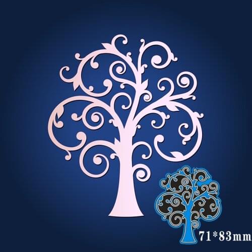 Metal Cutting Dies Tree for Card DIY Scrapbooking Stencil Paper Craft Album Template 71*83mm