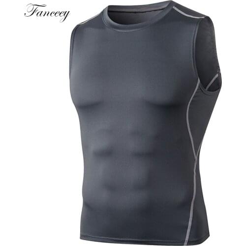 Fanceey Gym Mens Tank Top Sweat Training Top Bodybuilding Compression Underwear T-shirts Sport Fitness Bicycle Running Vest