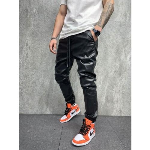 Premium Leather Design Mens Jeans