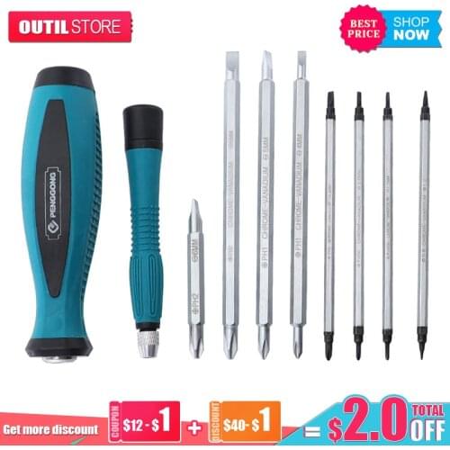 Realmote 7/10 pcs Manual Screwdriver Set Chrome-vanadium Steel Household Maintenance Screw Driver Multifunction Combination Tool