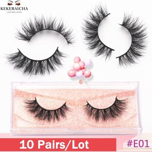 10 Pairs 3D Mink Lashes Natural False Eyelashes Full Volume Fake Lashes Makeup Eyelash Extension Handmade Eyelashes Mink Lashes