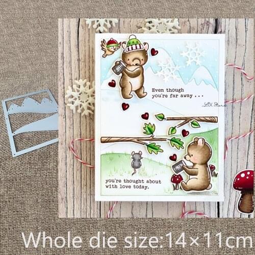 New Design Craft Metal stencil mold Cutting Dies Big Mountain Scene scrapbook die cuts Album Paper Card Craft Embossing