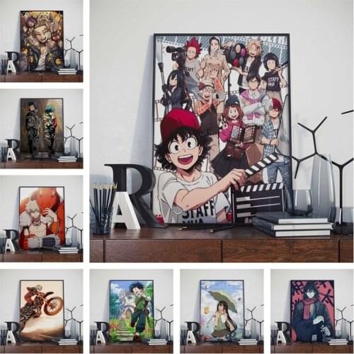 Japanese Anime Poster My Hero Academia Wall Art Canvas Painting Nordic Posters Prints Wall Pictures Living Kids Home Decoration