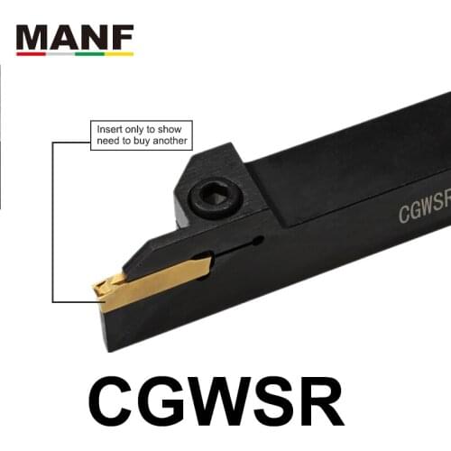 MANF Lathe Tools 25MM CGWSR2020-W20-L CNC Lathe Cutter External Groove Cutting Machine Cutter Parting Grooving Tools