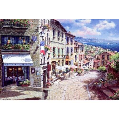 VinylBDS City Building Photography Backdrop Wedding Street Background Photography Blue Sky Scenery Stage Backdrops Photography