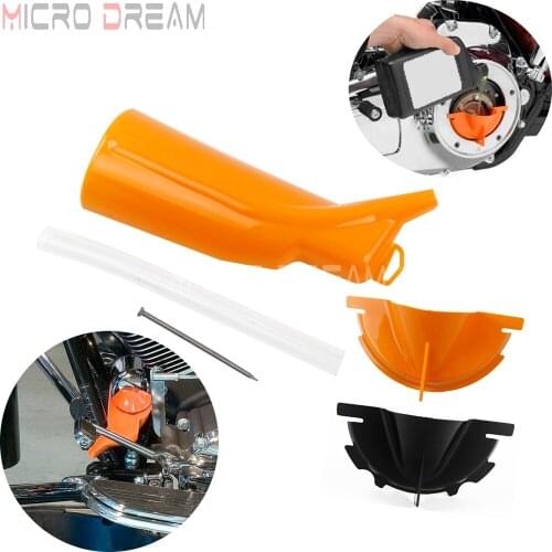 Motorcycle Primary Oil Fill Funnel + Oil Catcher Drain Oil Funnel For Harley Dyna XR Sportster XL 04-17 Touring Twin Cam 99-06